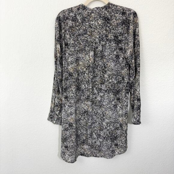 Eileen Fisher Womens Tunic Top Blouse Size M 100% Silk Button Front Flowy Black - Picture 3 of 7